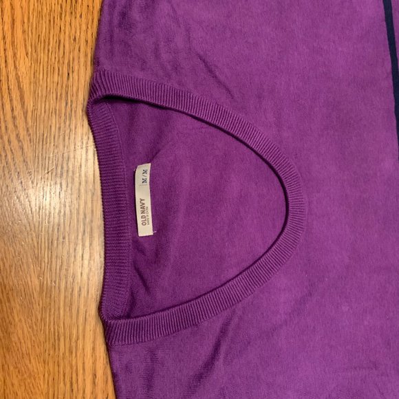 "Old Navy" sweater, purple, high/low, EUC, M - Picture 8 of 14